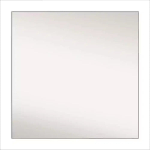 30" x 30" Non-Beveled Wedge White Wall Mirror - Amanti Art