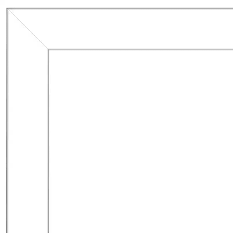 Miroir mural blanc à bord biseauté, 30 po x 30 po