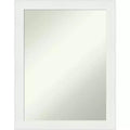 22" x 28" Non-Beveled Vanity White Narrow Wall Mirror - Amanti Art