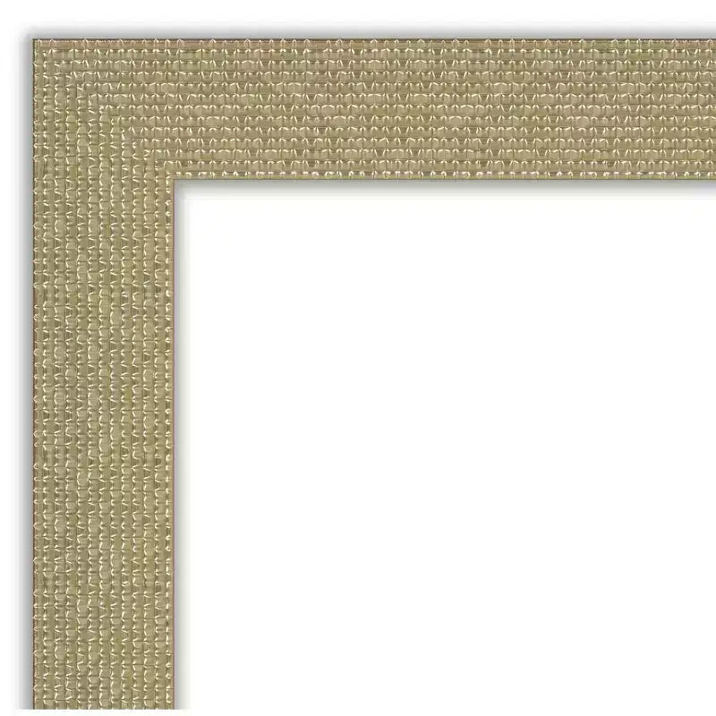 Miroir de porte pleine longueur doré de 18 po x 52 po, mosaïque, sans biseau : Accrochable, cadre en polystyrène