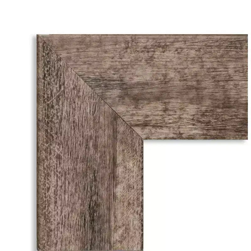 Miroir mural de salle de bain en bois hibou non biseauté 42" x 30" marron : Rectangle moderne, fixation murale