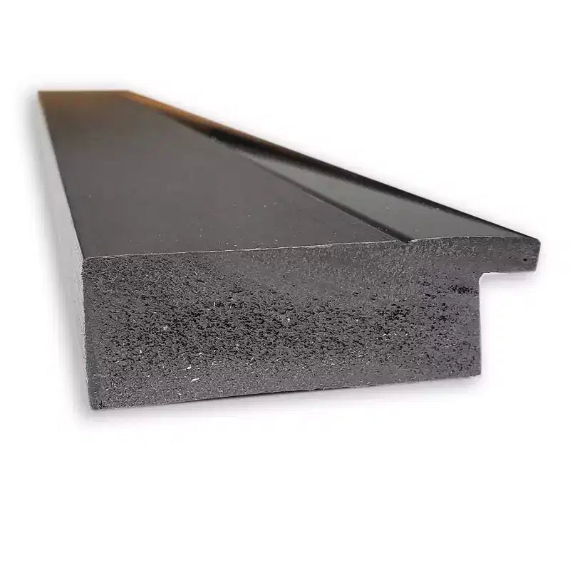 Miroir mural noir Tuxedo de 41 po x 29 po sans biseau : grand, moderne, rectangulaire, cadre en polystyrène