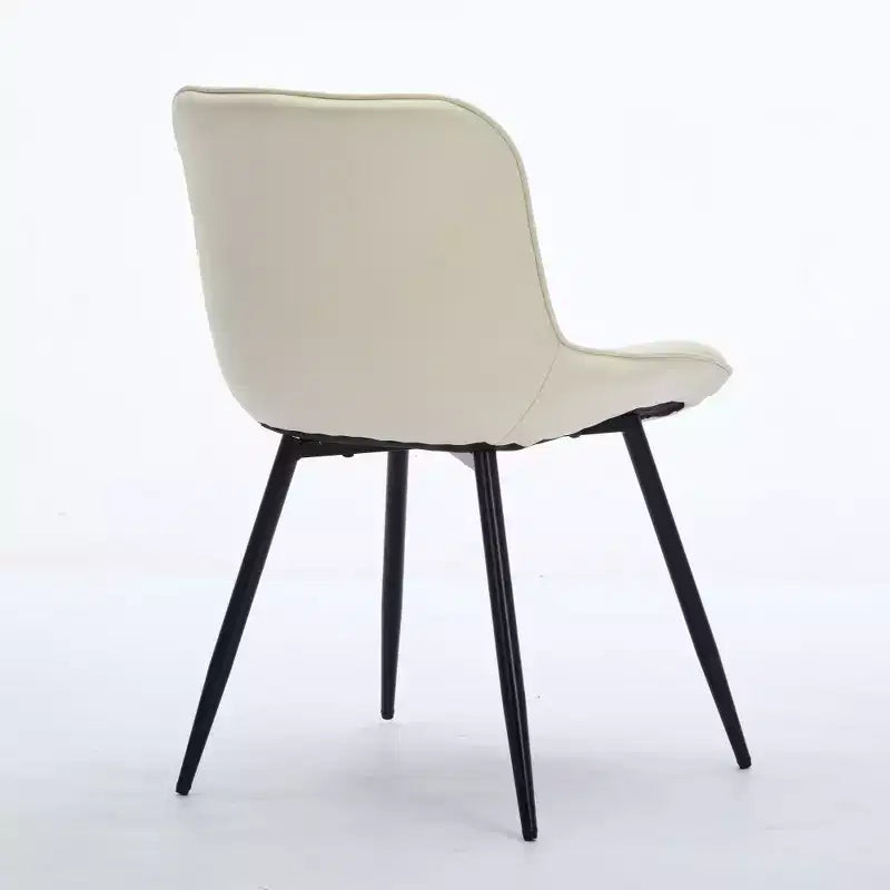 Chaises de salle à manger modernes du milieu du siècle avec revêtement en similicuir, confortables pour la cuisine et la salle à manger