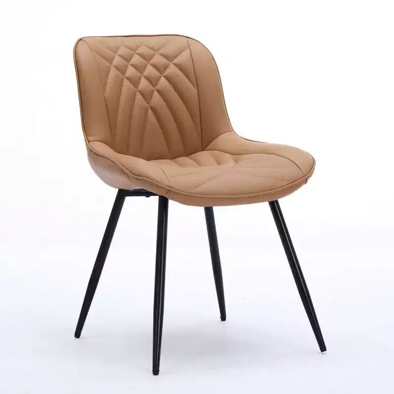 Chaises de salle à manger modernes du milieu du siècle avec revêtement en similicuir, confortables pour la cuisine et la salle à manger