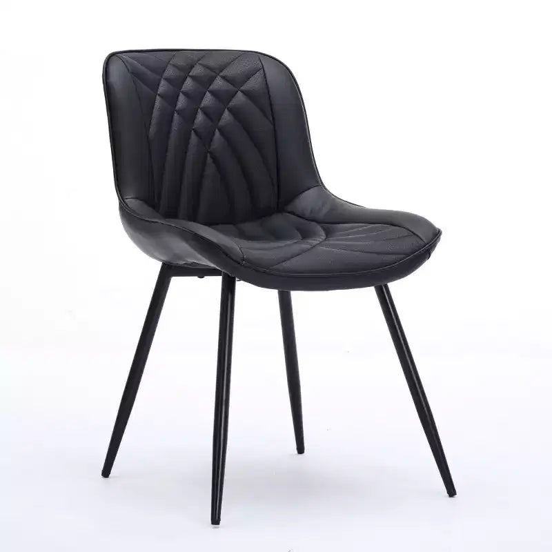 Chaises de salle à manger modernes du milieu du siècle avec revêtement en similicuir, confortables pour la cuisine et la salle à manger