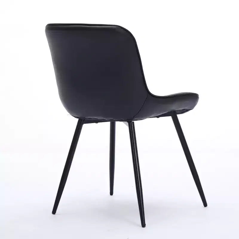 Chaises de salle à manger modernes du milieu du siècle avec revêtement en similicuir, confortables pour la cuisine et la salle à manger
