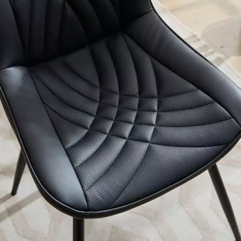 Chaises de salle à manger modernes du milieu du siècle avec revêtement en similicuir, confortables pour la cuisine et la salle à manger