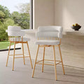 Christopher Knight Home Candy Metal Upholstered 180 Swivel Counter stools with Auto Return (Set of 2)
