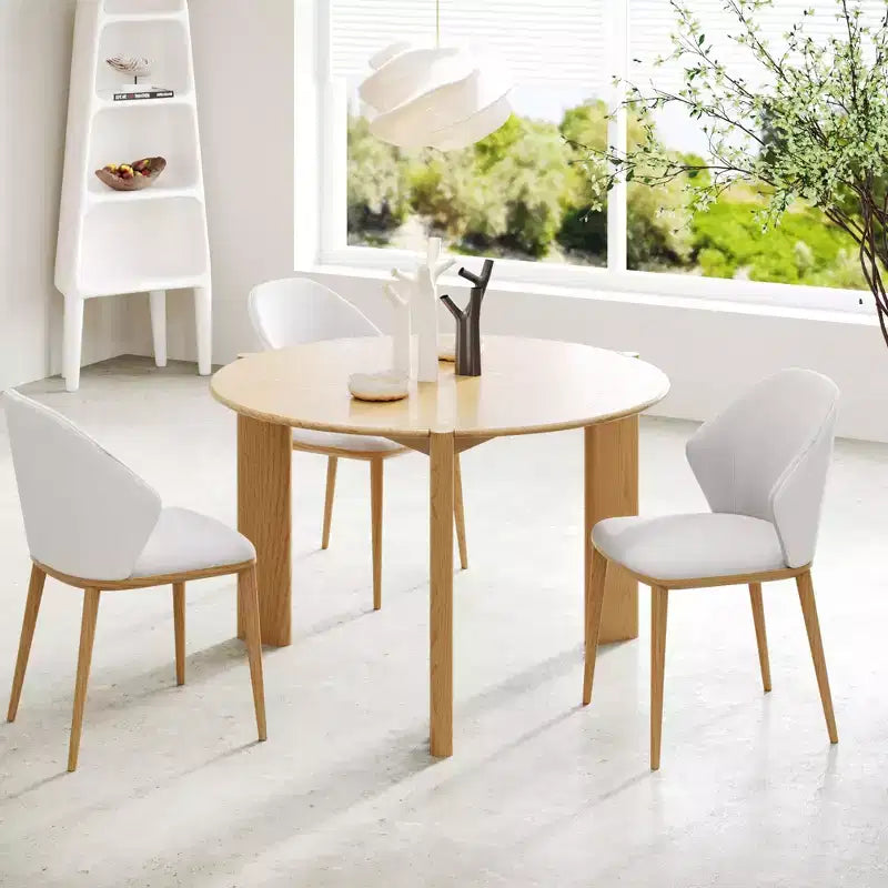 Table à manger ronde en bois massif 42 x 42 pour 4 personnes, table de cuisine moderne de style ferme, petite table ronde pour cuisine, salon, couleur naturelle