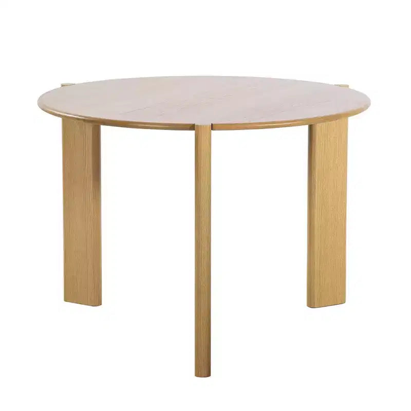 Table à manger ronde en bois massif 42 x 42 pour 4 personnes, table de cuisine moderne de style ferme, petite table ronde pour cuisine, salon, couleur naturelle