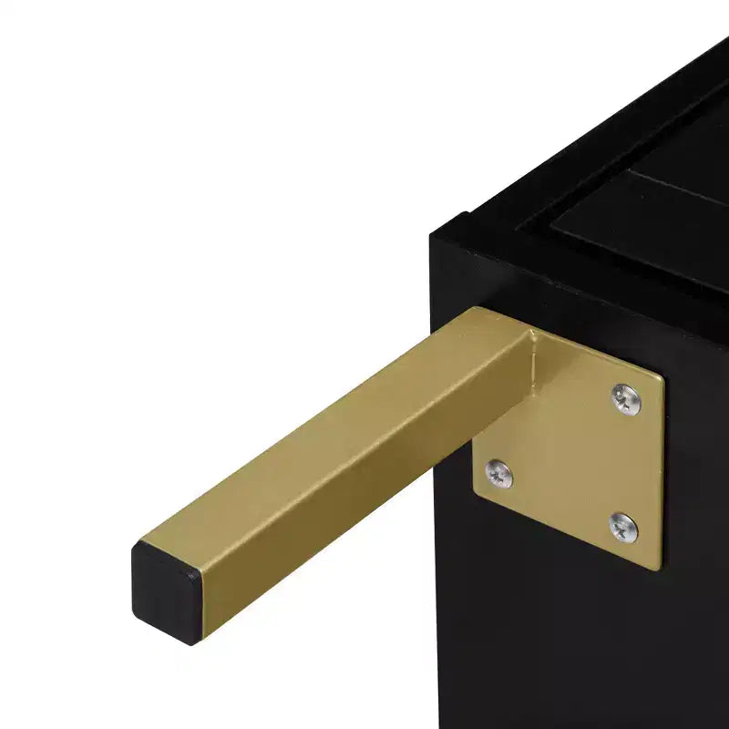 Meuble à chaussures en rotin avec 3 portes, meuble de rangement pour chaussures autoportant moderne, étagère à chaussures pour entrée, noir