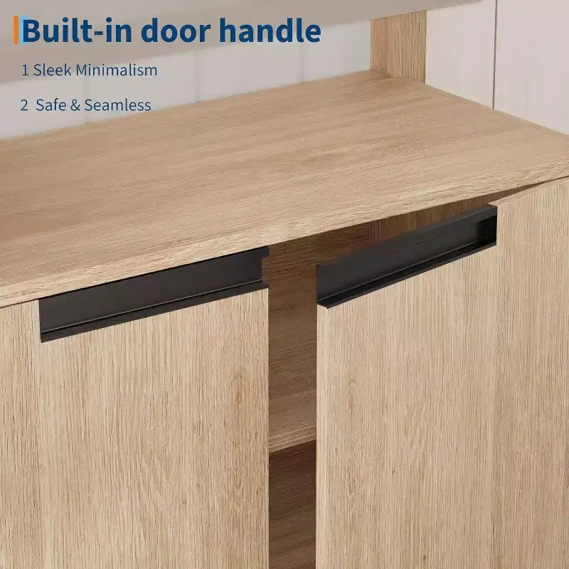 Meuble TV de 160 cm pour téléviseurs jusqu'à 70 pouces, console multimédia de style campagnard avec rangements et étagères réglables, centre de divertissement