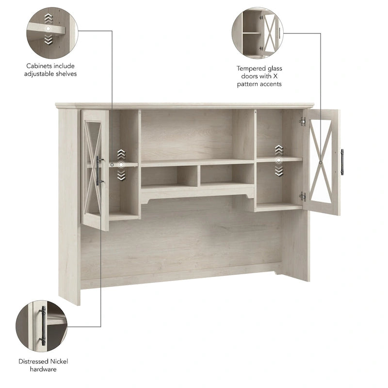 Lennox, buffet de style fermette de 60 po, pour bureau et meuble d’appoint, par Bush Furniture