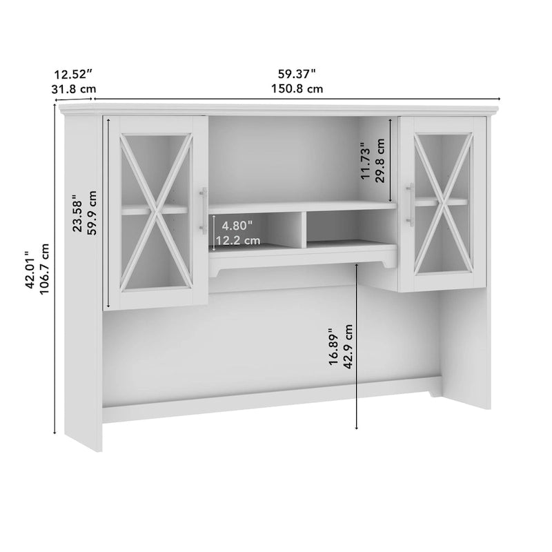 Lennox, buffet de style fermette de 60 po, pour bureau et meuble d’appoint, par Bush Furniture