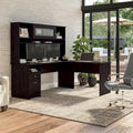 Bureau d'ordinateur en L de 72 po avec huche et tiroirs par Bush Furniture