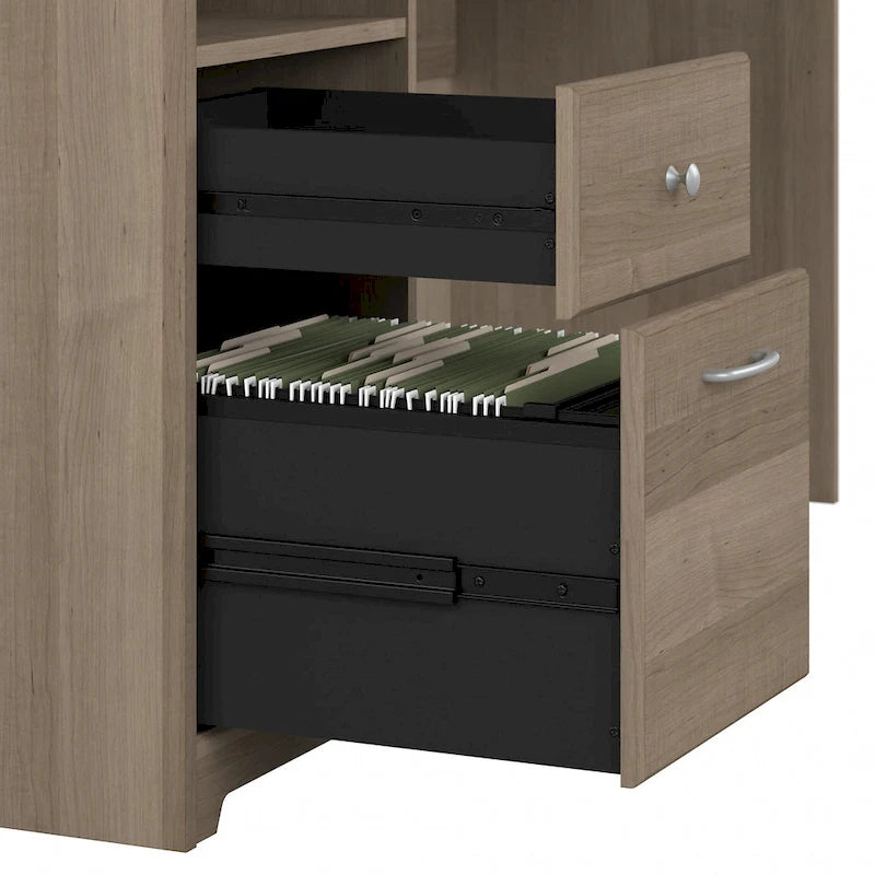 Bureau d'ordinateur en L de 72 po avec huche et tiroirs par Bush Furniture