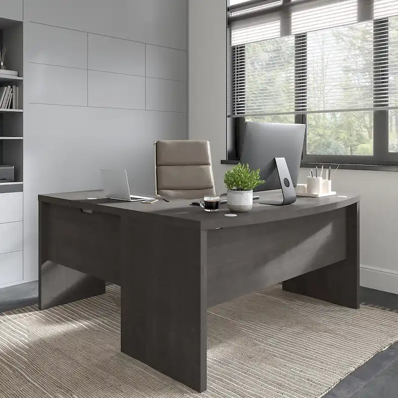 Bureau d'angle en L avec devant incurvé Echo de Bush Business Furniture