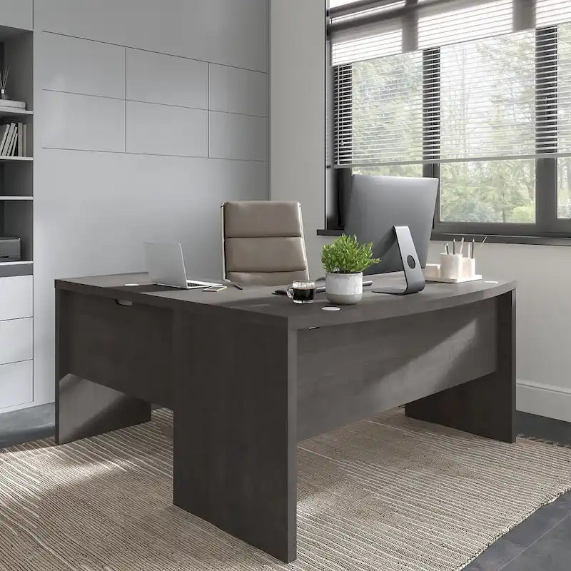 Bureau d'angle en L avec devant incurvé Echo de Bush Business Furniture