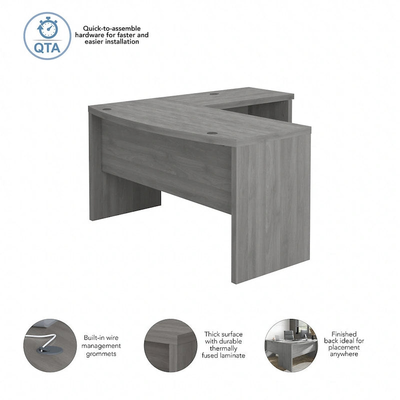 Bureau d'angle en L avec devant incurvé Echo de Bush Business Furniture