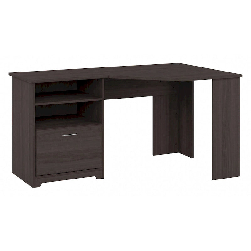 Bush Furniture Cabot Bureau d'angle de 60 po avec rangement pour bureau à domicile
