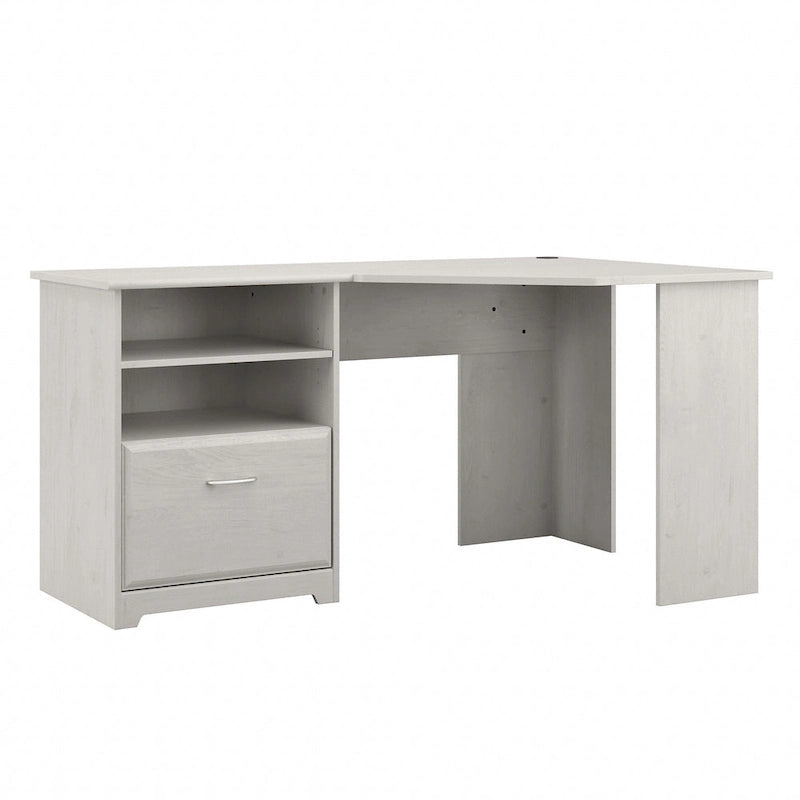 Bush Furniture Cabot Bureau d'angle de 60 po avec rangement pour bureau à domicile