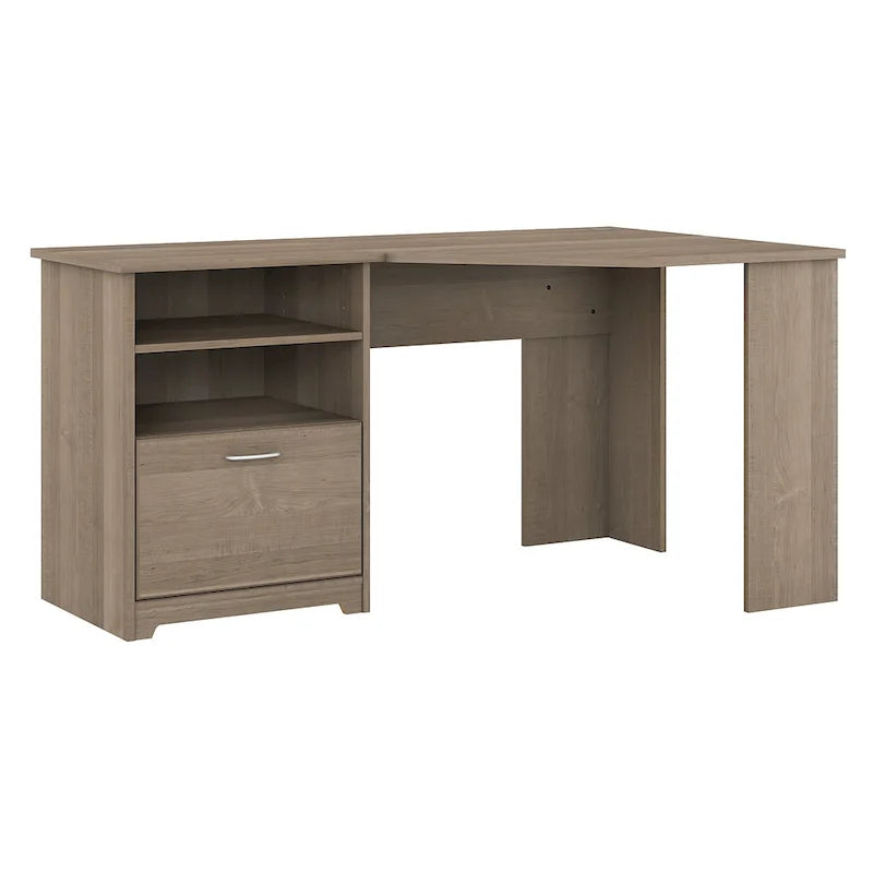 Bush Furniture Cabot Bureau d'angle de 60 po avec rangement pour bureau à domicile