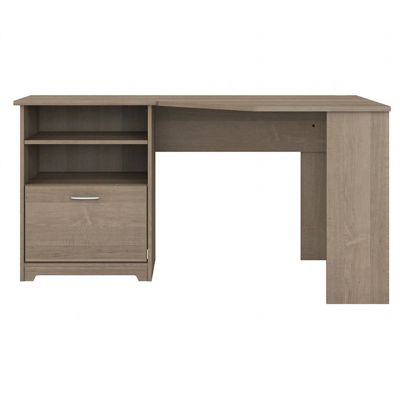 Bush Furniture Cabot Bureau d'angle de 60 po avec rangement pour bureau à domicile