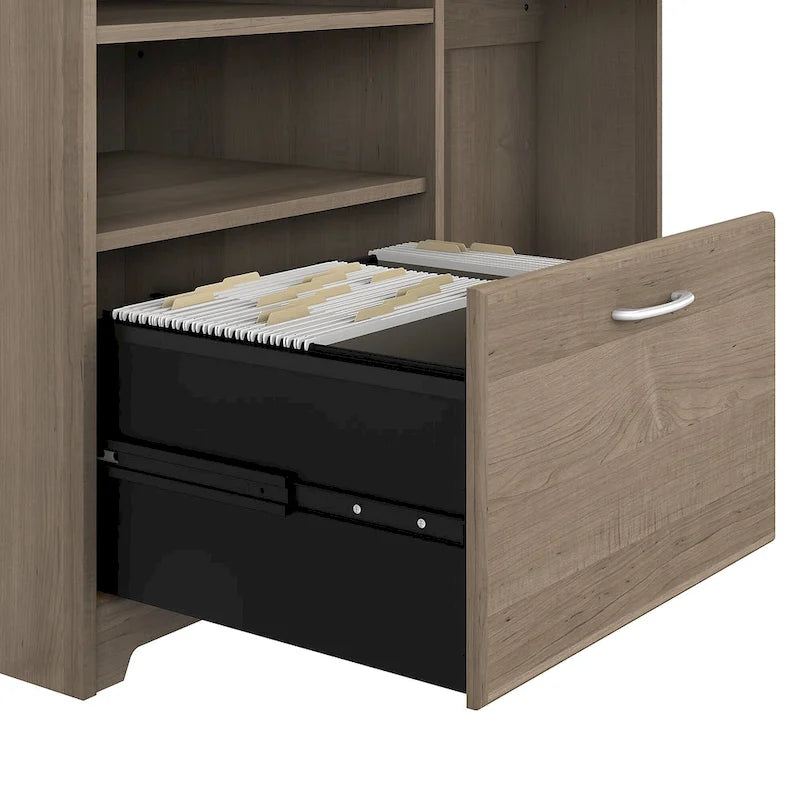 Bush Furniture Cabot Bureau d'angle de 60 po avec rangement pour bureau à domicile