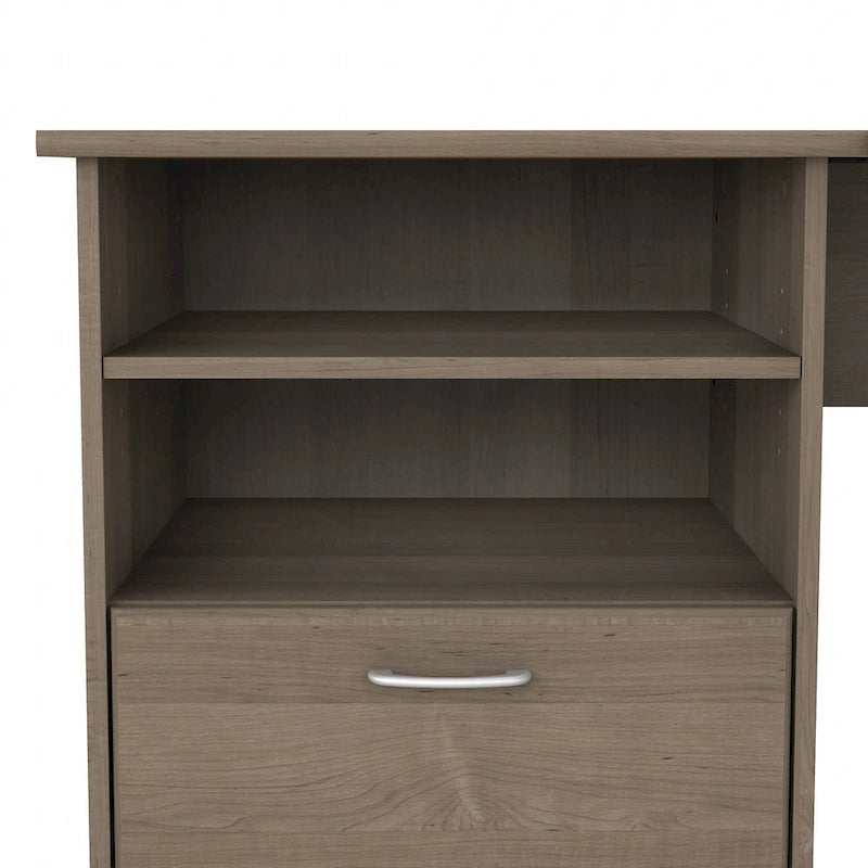 Bush Furniture Cabot Bureau d'angle de 60 po avec rangement pour bureau à domicile