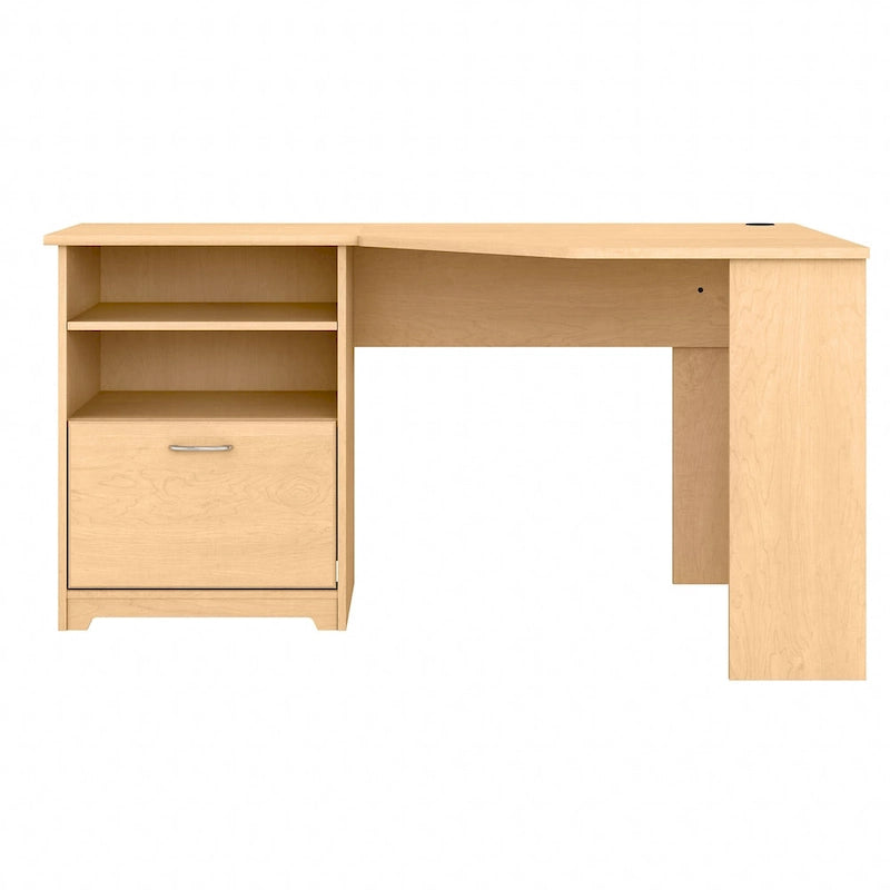 Bush Furniture Cabot Bureau d'angle de 60 po avec rangement pour bureau à domicile