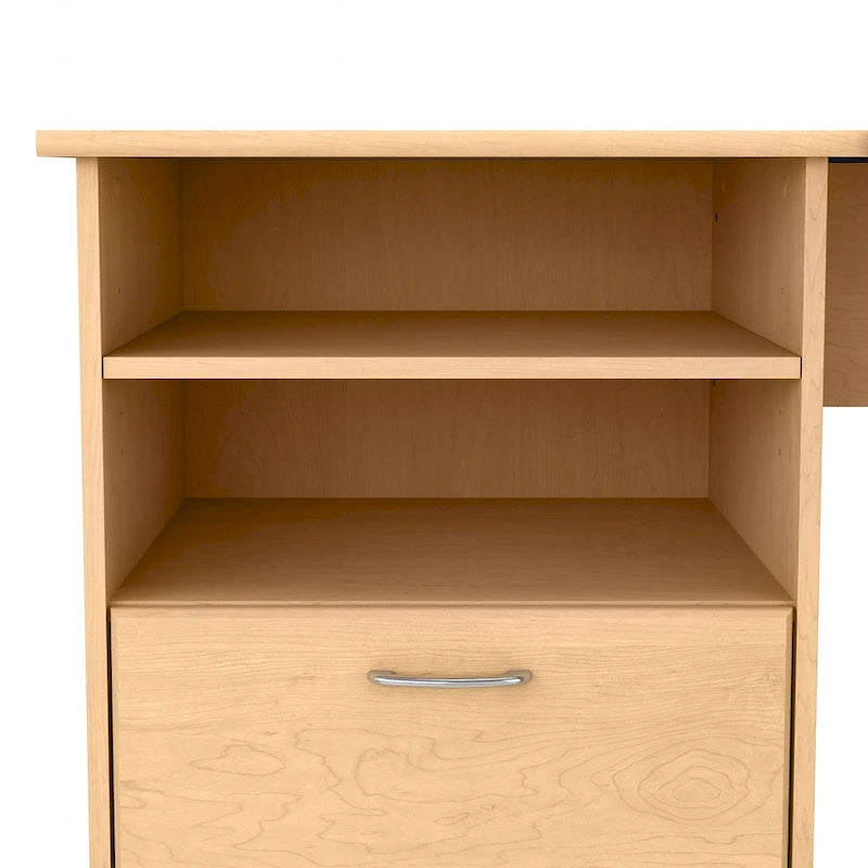 Bush Furniture Cabot Bureau d'angle de 60 po avec rangement pour bureau à domicile