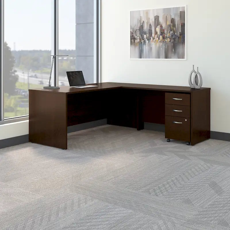 Bureau en L 72W de la Série C avec tiroirs par Bush Business Furniture