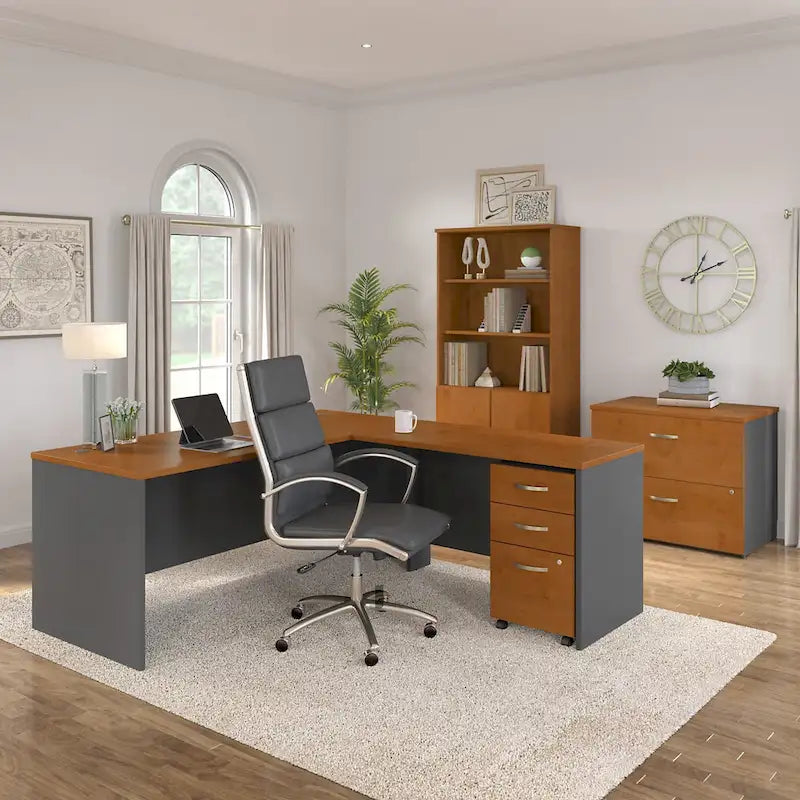 Bureau en L 72W de la Série C avec tiroirs par Bush Business Furniture