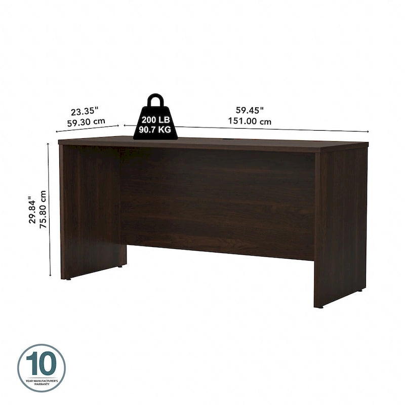 Bureau crédence Studio C de 60" L x 24" P par Bush Business Furniture
