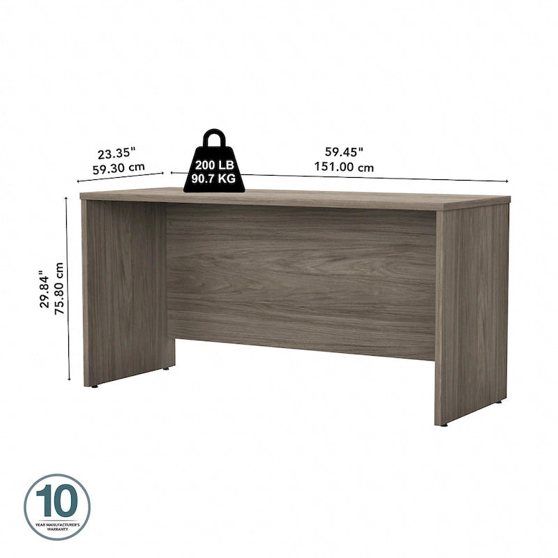 Bureau crédence Studio C de 60" L x 24" P par Bush Business Furniture