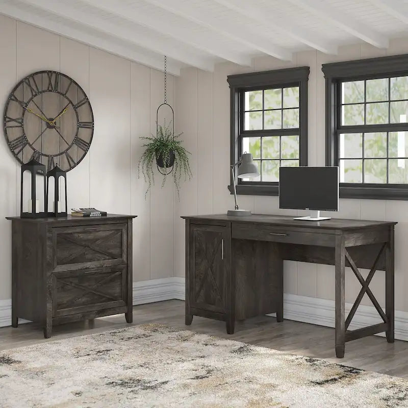 Bureau d'ordinateur Key West 54W avec rangement et armoire de Bush Furniture