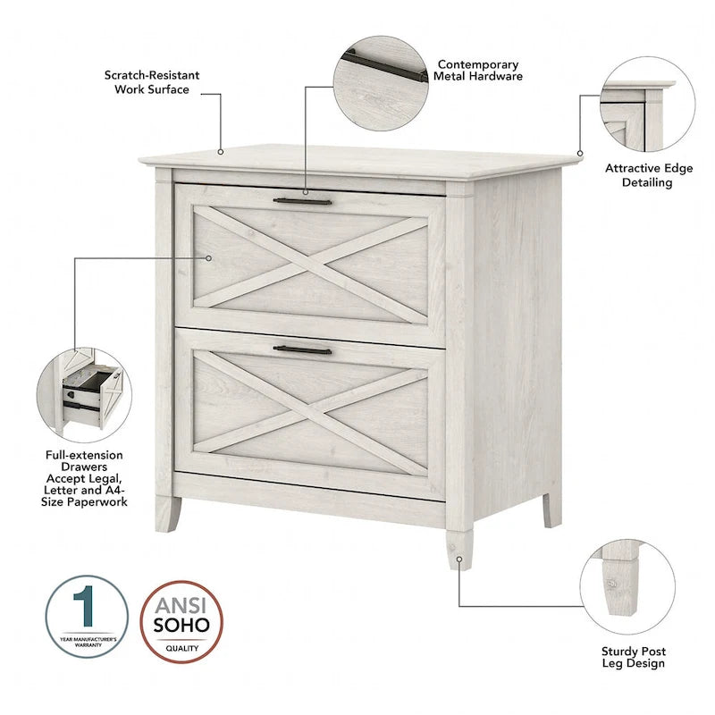 Bureau d'ordinateur Key West 54W avec rangement et armoire de Bush Furniture