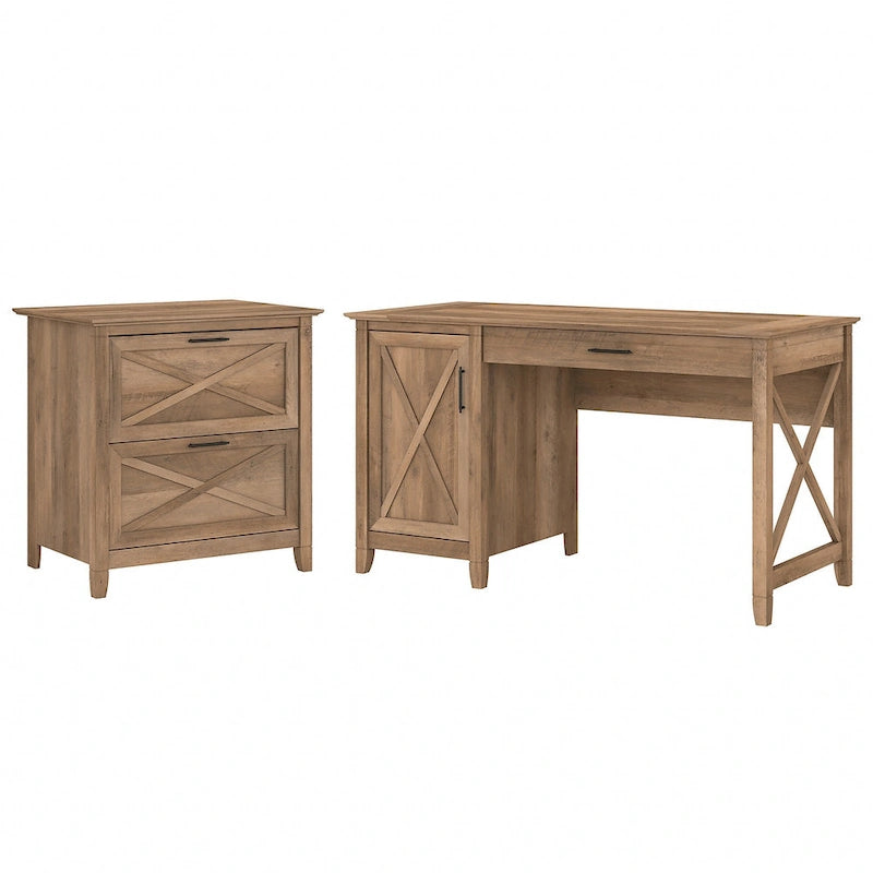 Bureau d'ordinateur Key West 54W avec rangement et armoire de Bush Furniture