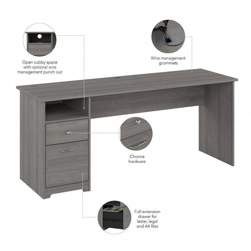 Bureau d'ordinateur Cabot 72W avec tiroirs de Bush Furniture