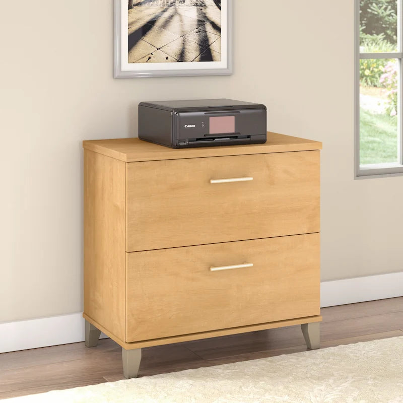 Classeur latéral Bush Furniture Somerset à 2 tiroirs avec rangement