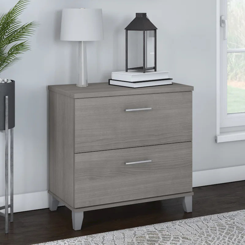 Classeur latéral Bush Furniture Somerset à 2 tiroirs avec rangement