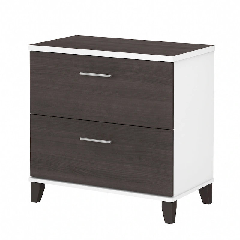 Classeur latéral Bush Furniture Somerset à 2 tiroirs avec rangement