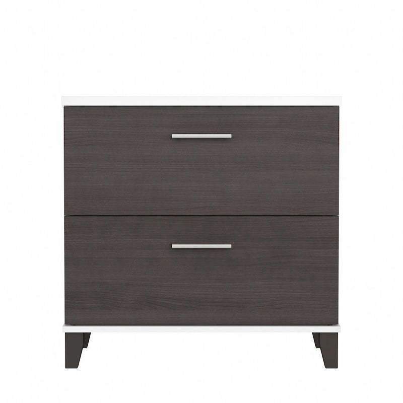 Classeur latéral Bush Furniture Somerset à 2 tiroirs avec rangement