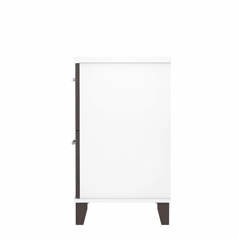 Classeur latéral Bush Furniture Somerset à 2 tiroirs avec rangement