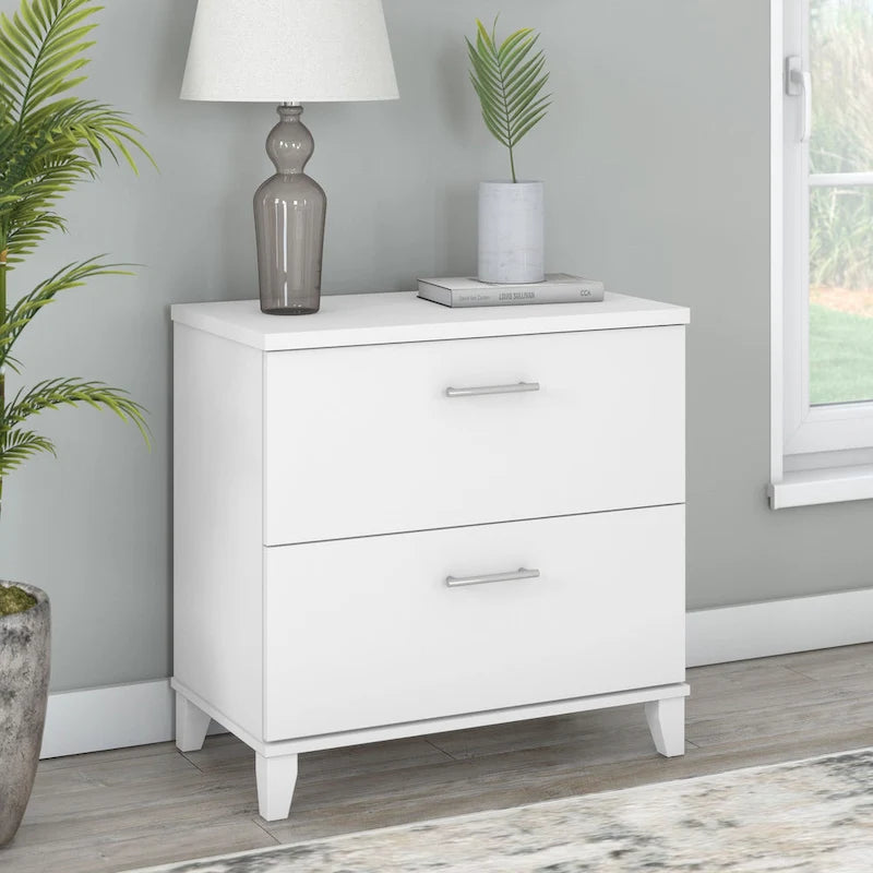 Classeur latéral Bush Furniture Somerset à 2 tiroirs avec rangement