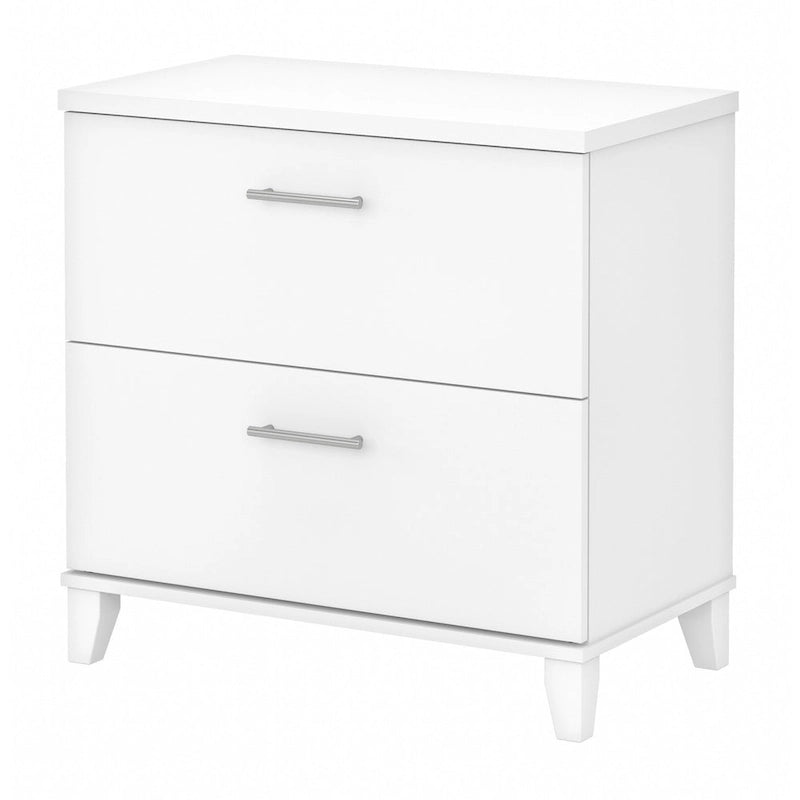 Classeur latéral Bush Furniture Somerset à 2 tiroirs avec rangement
