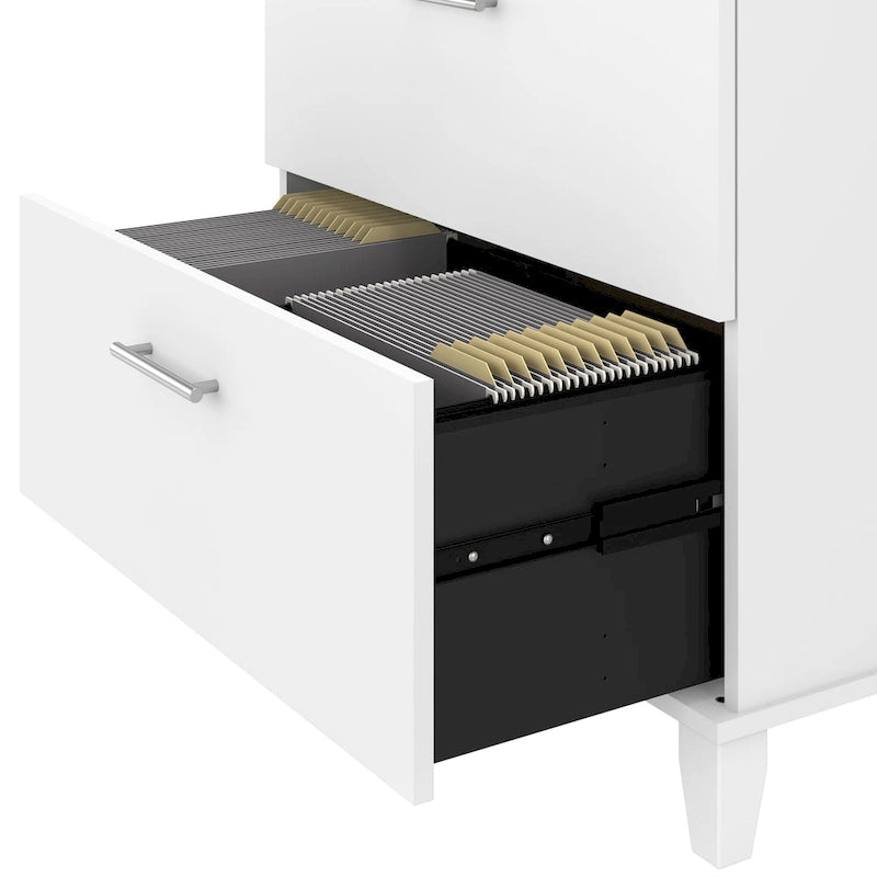 Classeur latéral Bush Furniture Somerset à 2 tiroirs avec rangement