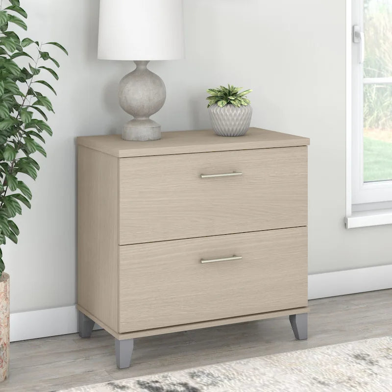 Classeur latéral Bush Furniture Somerset à 2 tiroirs avec rangement