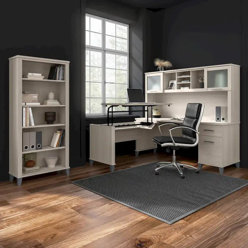 Classeur latéral Bush Furniture Somerset à 2 tiroirs avec rangement
