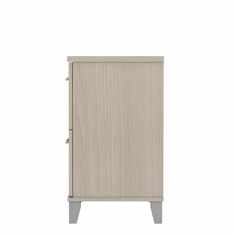 Classeur latéral Bush Furniture Somerset à 2 tiroirs avec rangement
